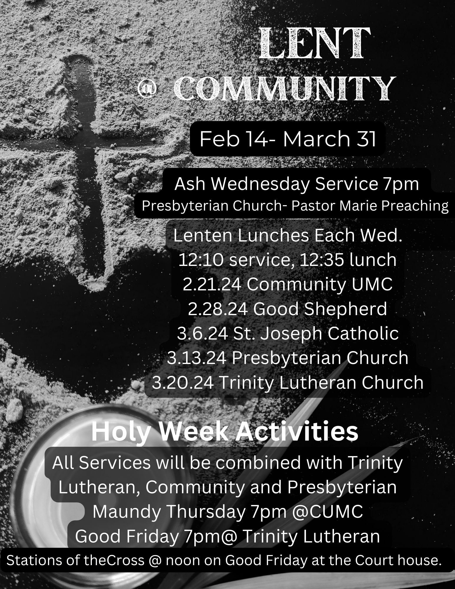 Christian Easter Schedule